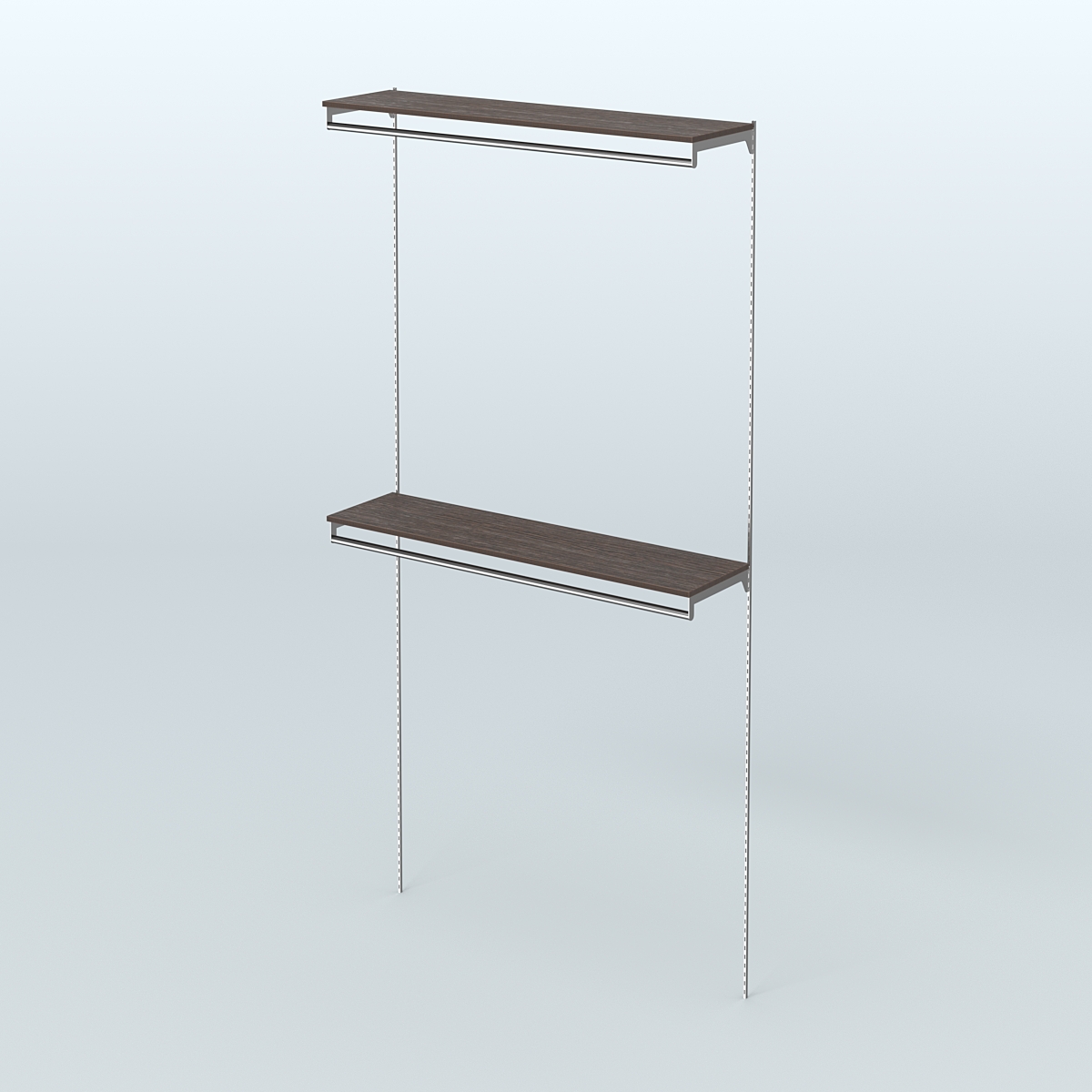 Модульная система Neo Fix №10 с двумя сборными поручнями и полками ДСП 16 мм (1200 мм) Дуб Венге