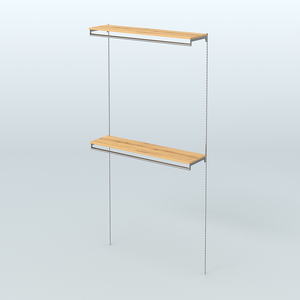 Модульная система Neo Fix №10 с двумя сборными поручнями и полками ДСП 16 мм (1200 мм) Дуб Золотистый