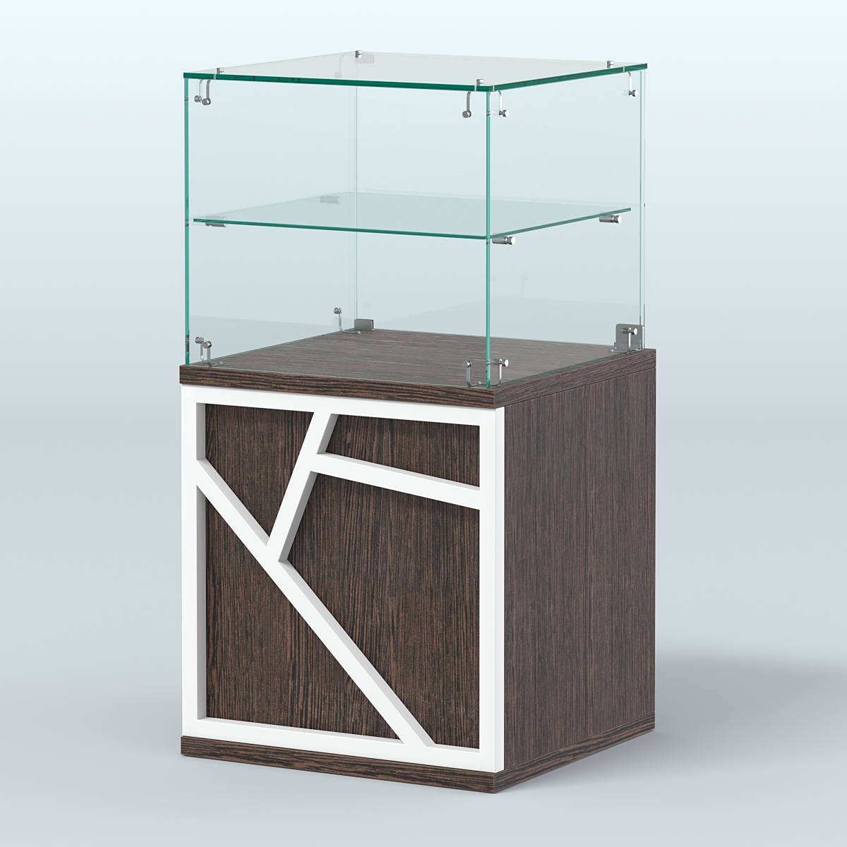 Прилавок с низким накопителем серии ЛОФТ - АЛЬФА №41 Дуб Венге + Белый