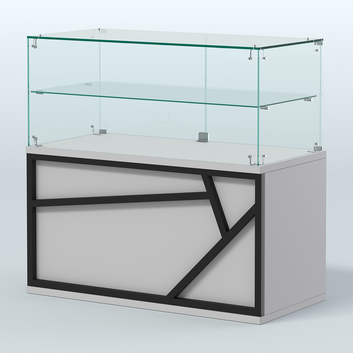 Торговый прилавок низкий серии ЛОФТ - АЛЬФА №31 Серый