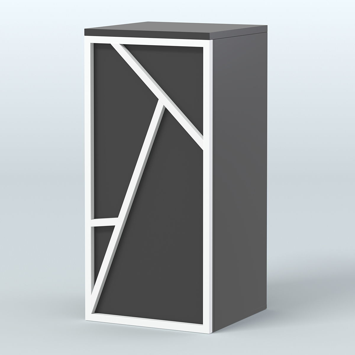 Торговый стол-прилавок для выдачи товара серии ЛОФТ - АЛЬФА  №21 Черный и Белый