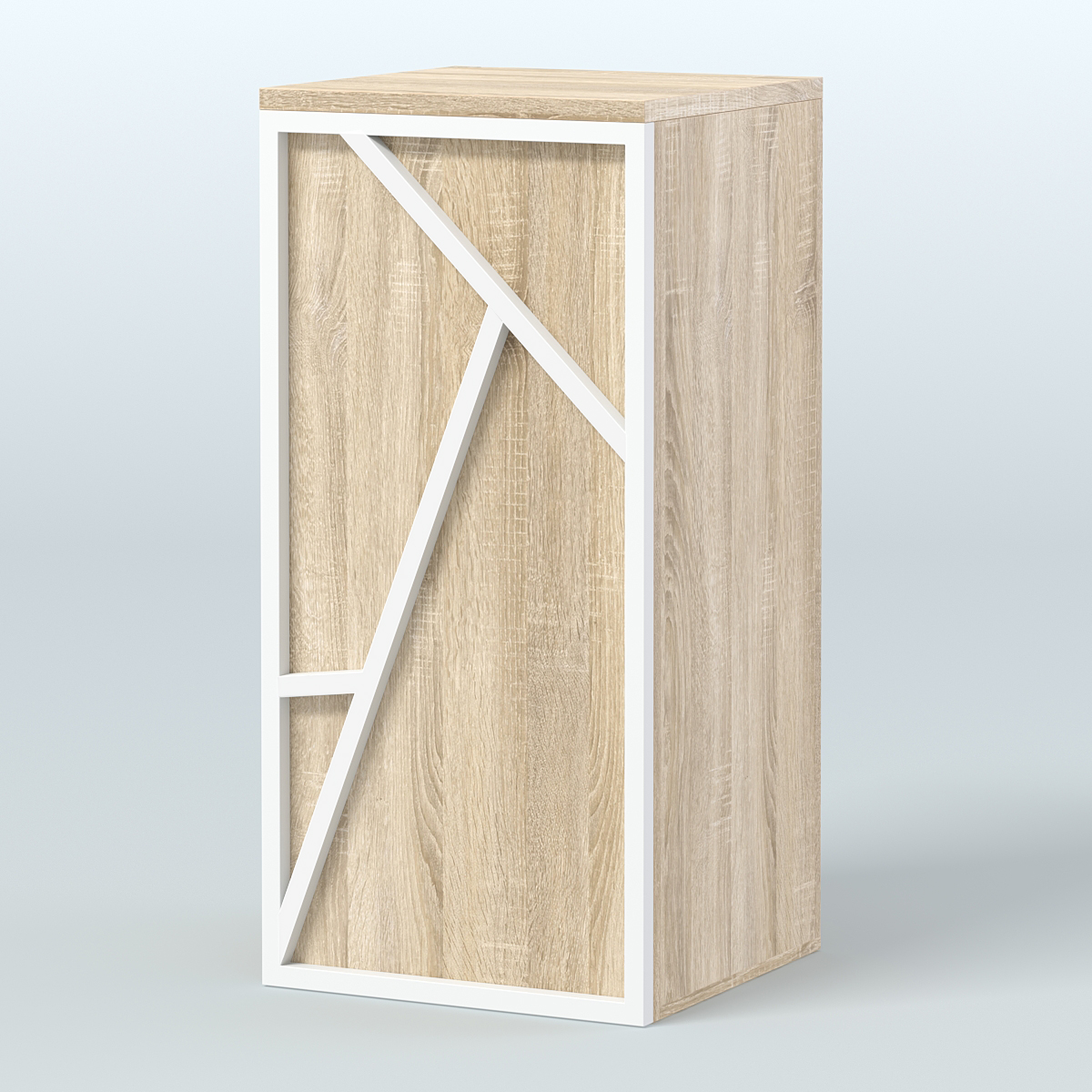 Торговый стол-прилавок для выдачи товара серии ЛОФТ - АЛЬФА  №21 Дуб Сонома + Белый