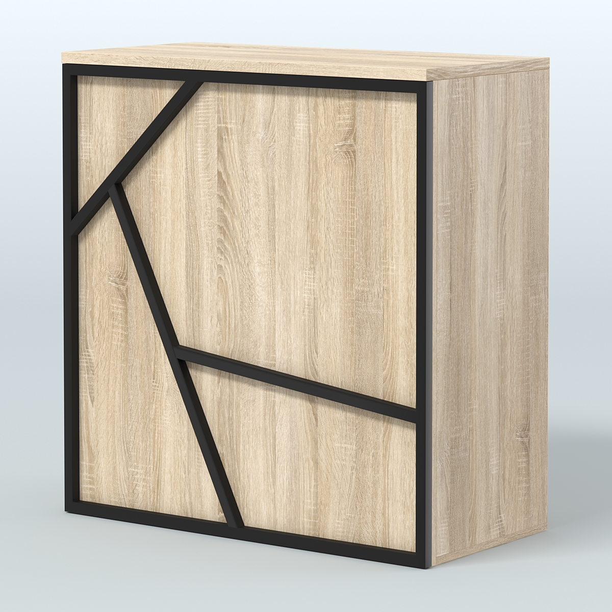 Торговый стол-прилавок серии ЛОФТ - АЛЬФА  №20 Дуб Сонома