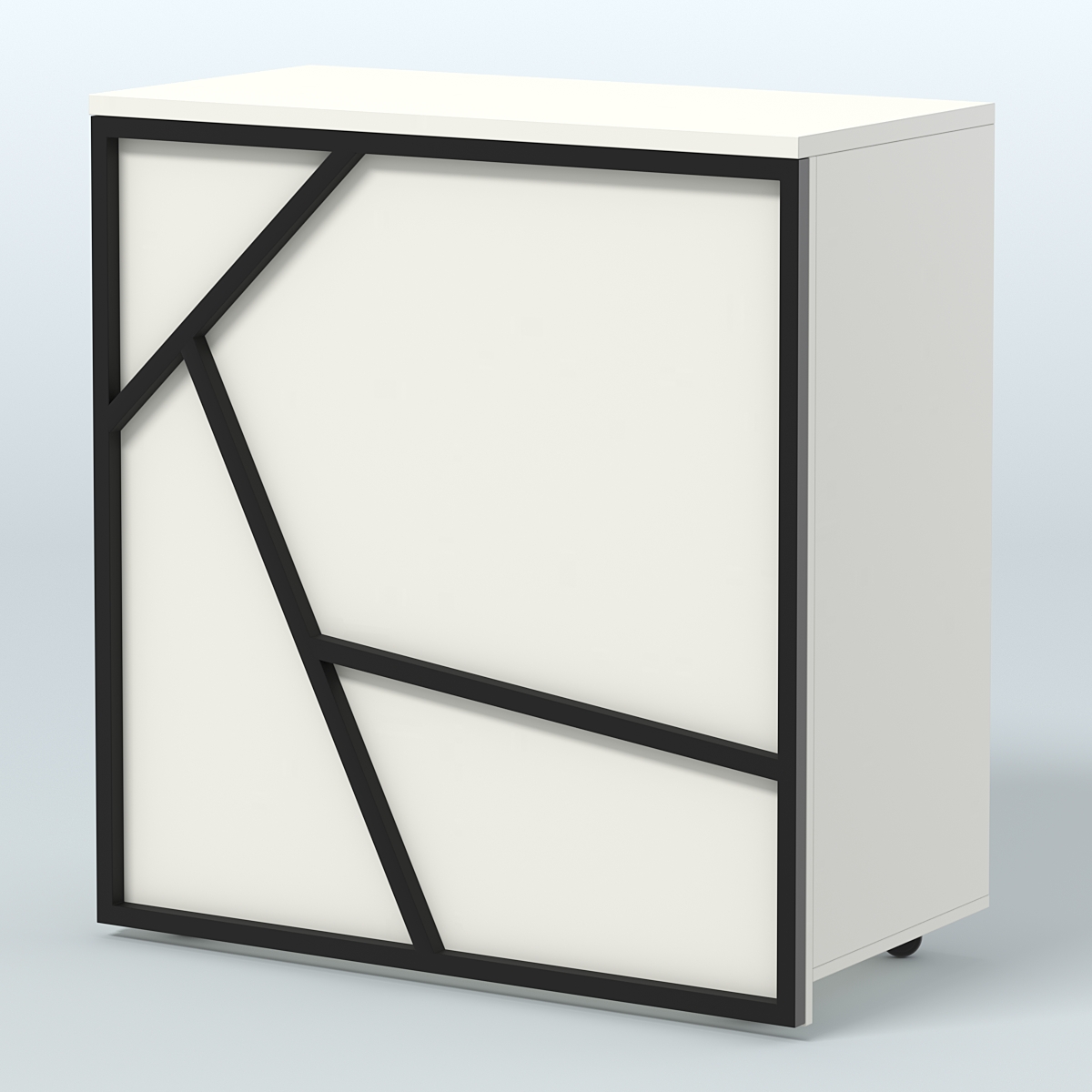 Торговый прилавок под кассу серии ЛОФТ - АЛЬФА №1 Белый