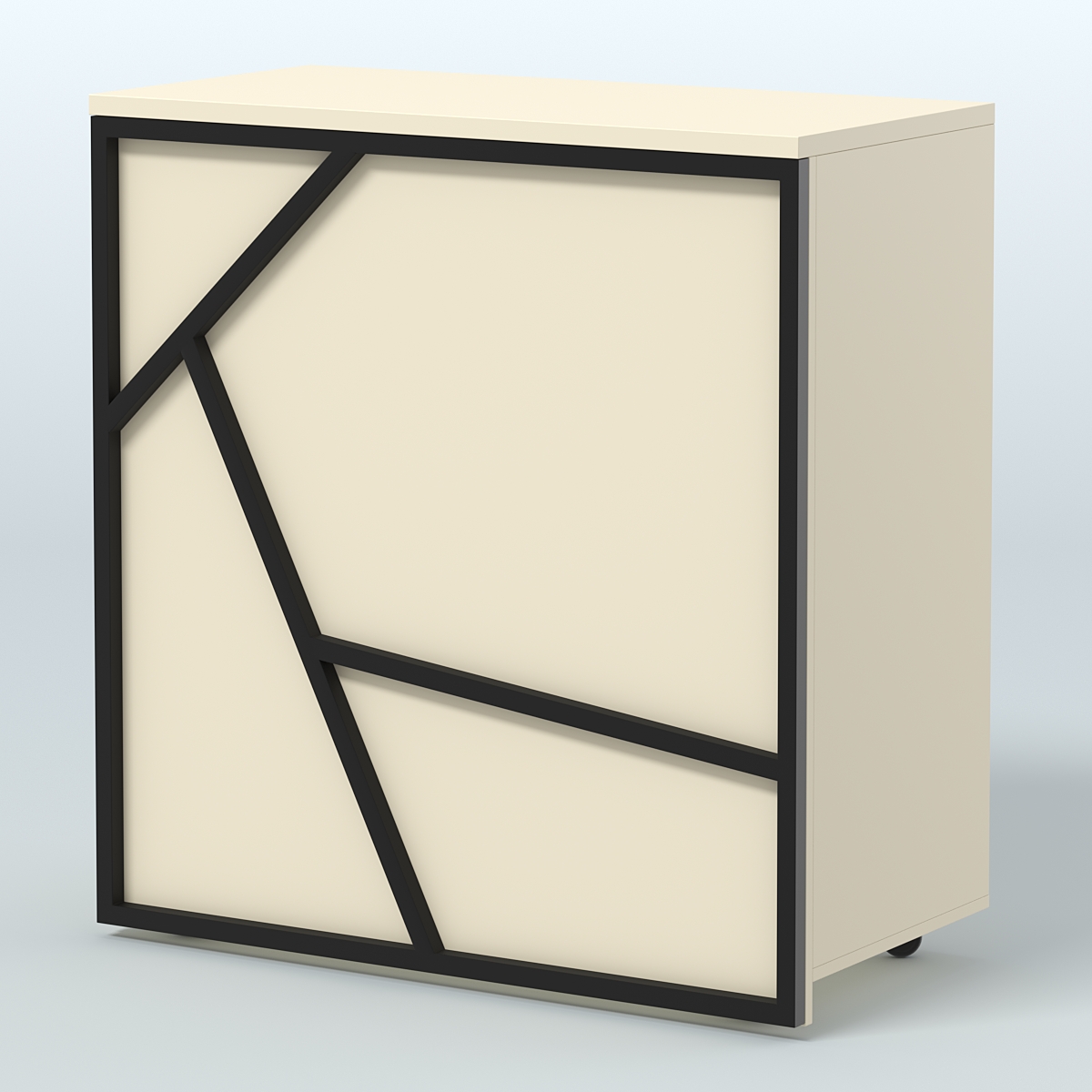 Торговый прилавок под кассу серии ЛОФТ - АЛЬФА №1 Крем Вайс