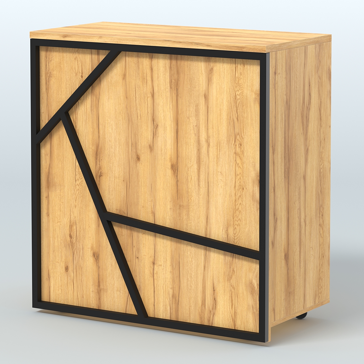 Торговый прилавок под кассу серии ЛОФТ - АЛЬФА №1 Дуб Золотистый