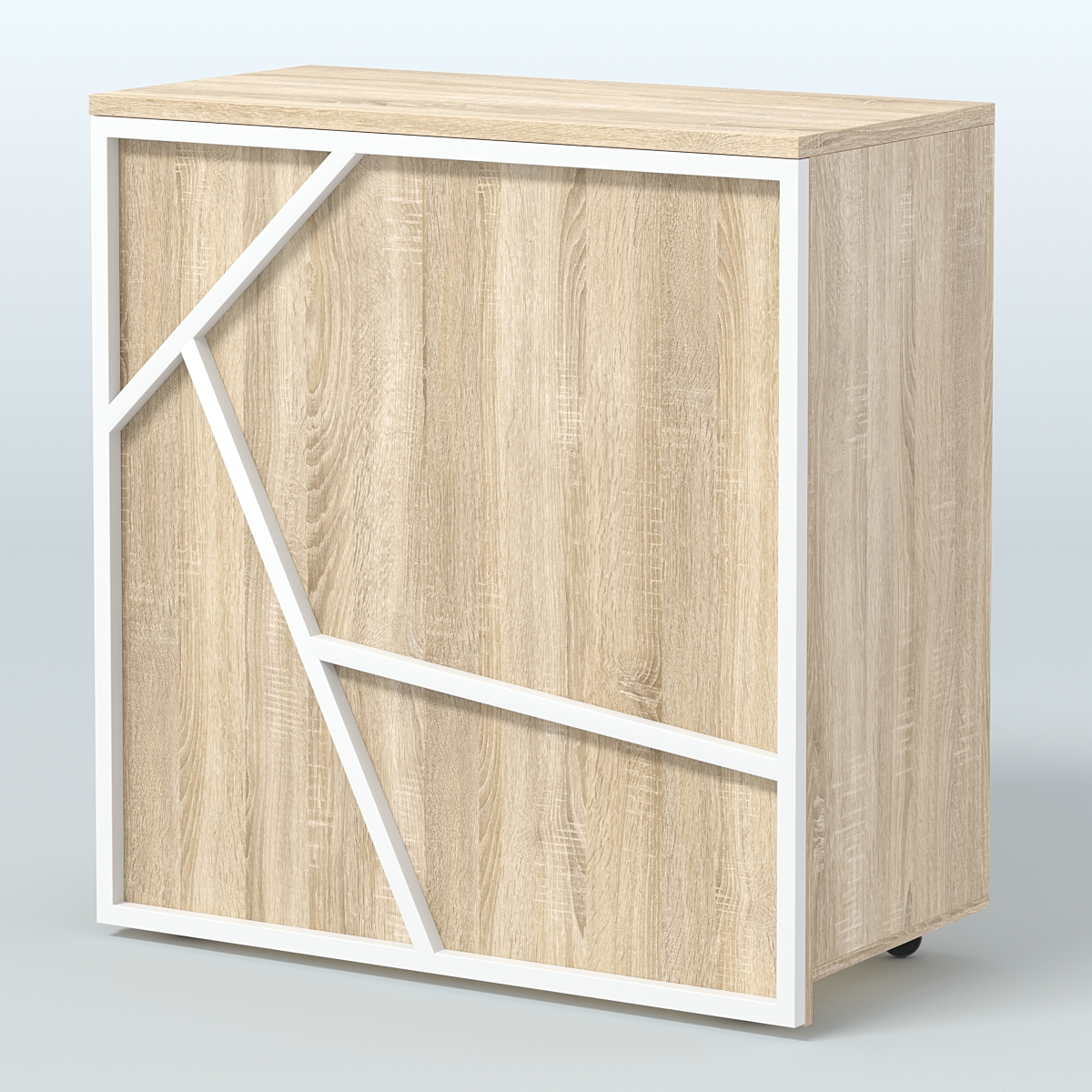 Торговый прилавок под кассу серии ЛОФТ - АЛЬФА №1 Дуб Сонома + Белый