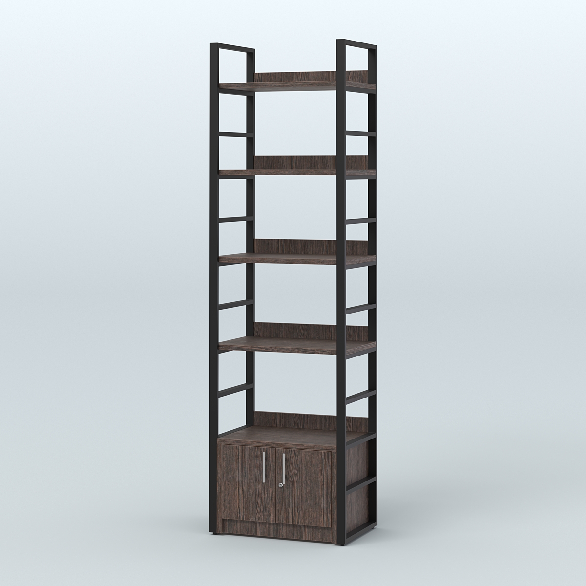 Торговый стеллаж малый STRONG - АЛЬФА №1 Дуб Венге