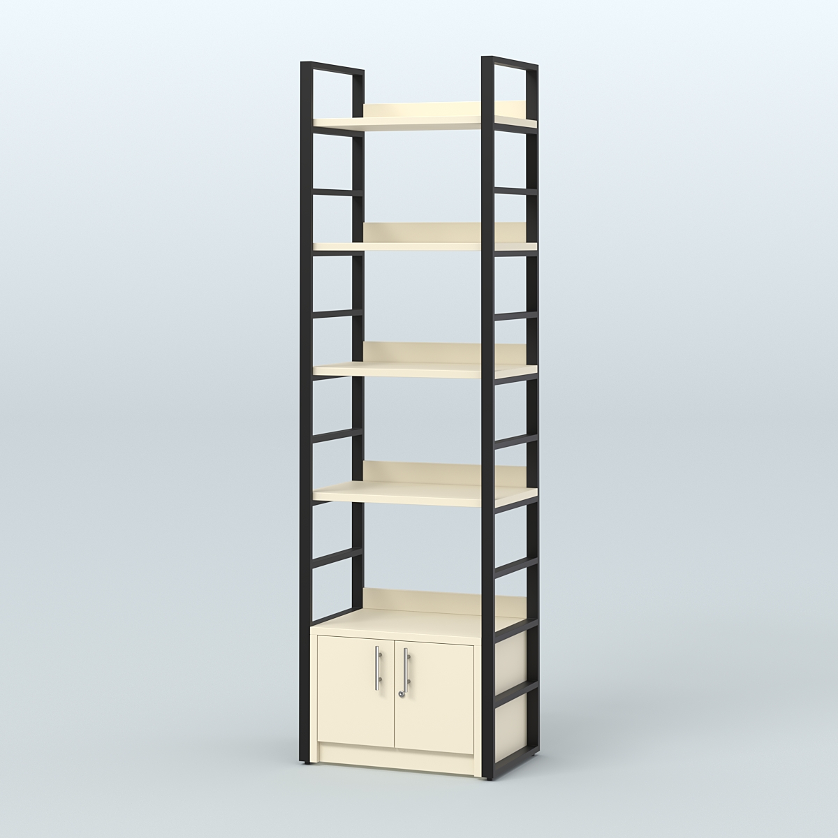 Торговый стеллаж малый STRONG - АЛЬФА №1 Крем Вайс