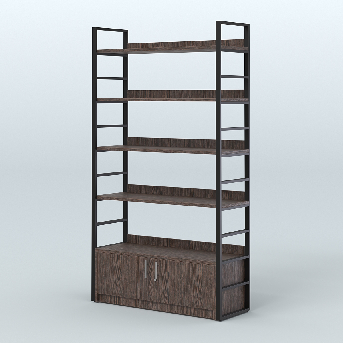 Торговый стеллаж большой STRONG - АЛЬФА №3 Дуб Венге