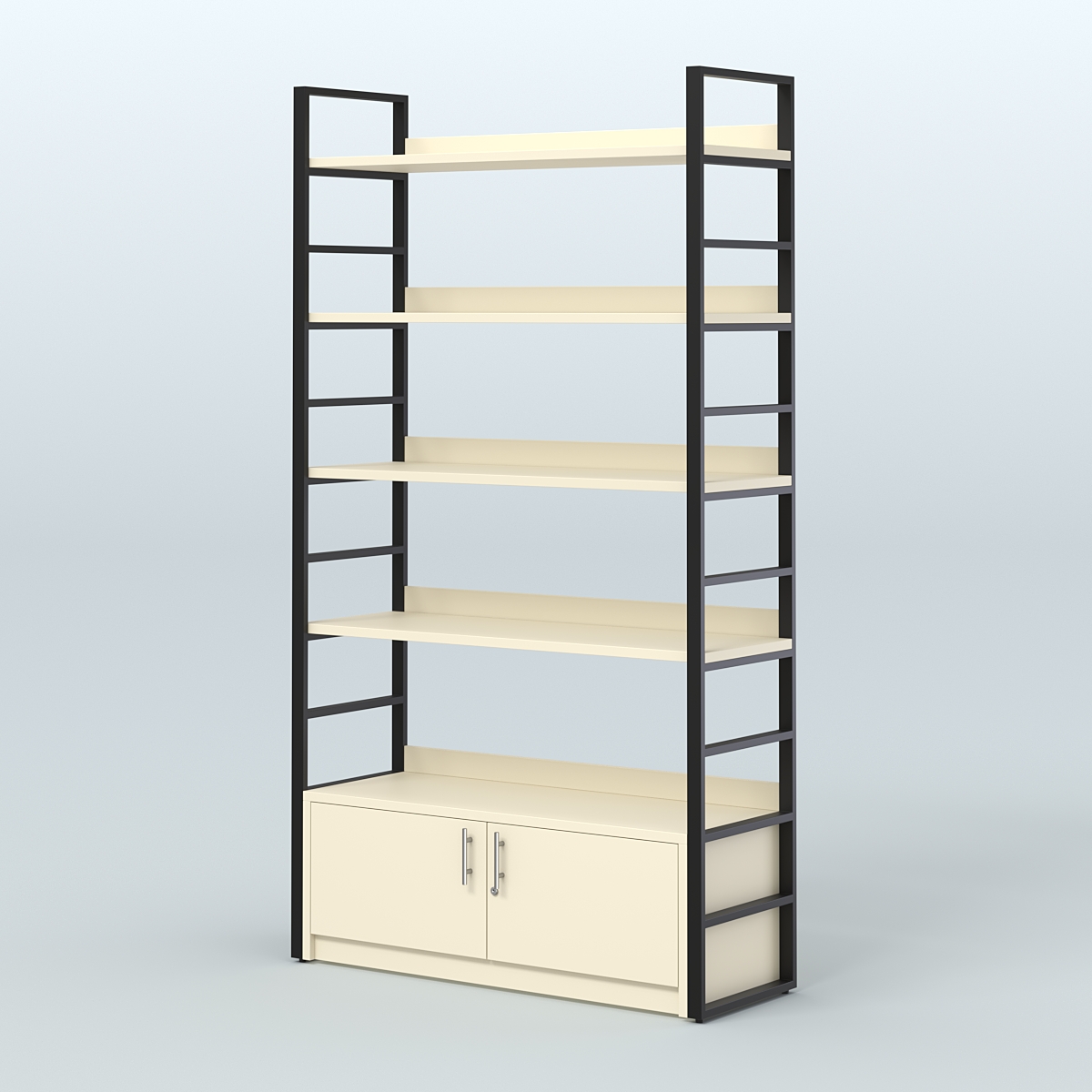 Торговый стеллаж большой STRONG - АЛЬФА №3 Крем Вайс