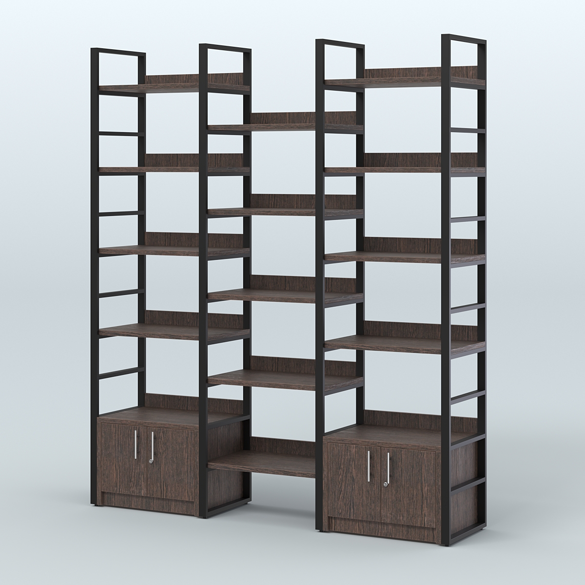 Комбо стеллажей с полками STRONG - АЛЬФА №1 (1960 мм) Дуб Венге