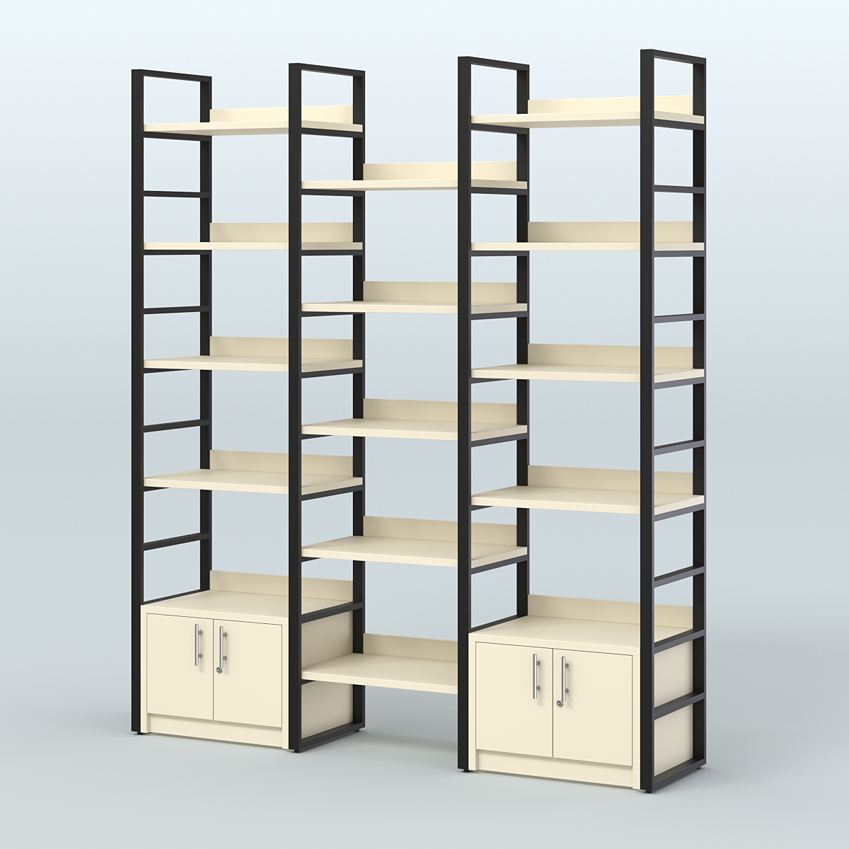 Комбо стеллажей с полками STRONG - АЛЬФА №1 (1960 мм) Крем Вайс