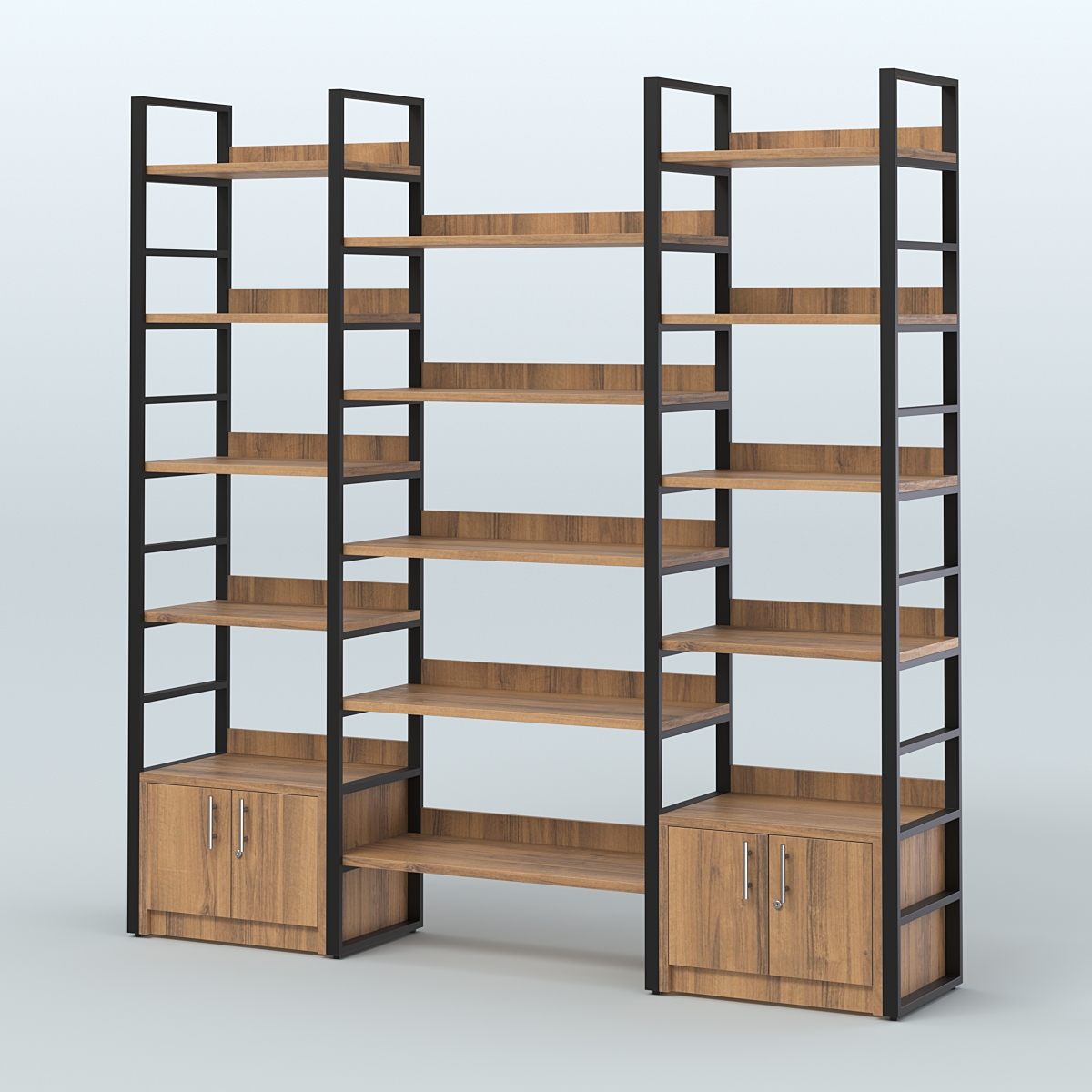 Комбо стеллажей с полками STRONG - АЛЬФА №2 (2260 мм) Орех
