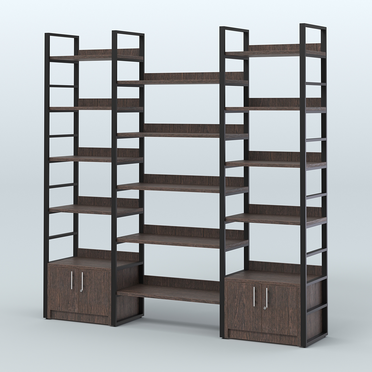 Комбо стеллажей с полками STRONG - АЛЬФА №2 (2260 мм) Дуб Венге