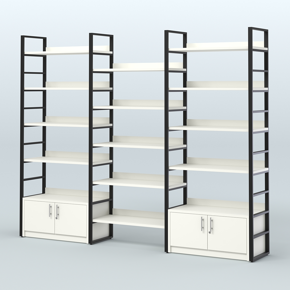 Комбо стеллажей с полками STRONG - АЛЬФА №4 (2860 мм) Белый