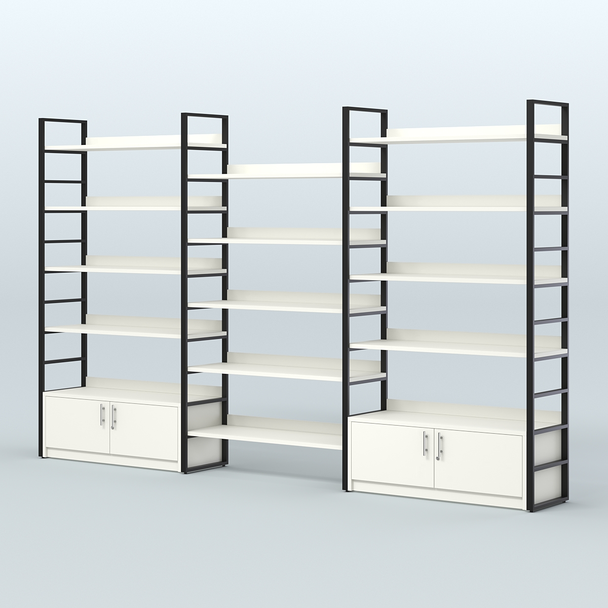 Комбо стеллажей с полками STRONG - АЛЬФА №5 (3760 мм) Белый
