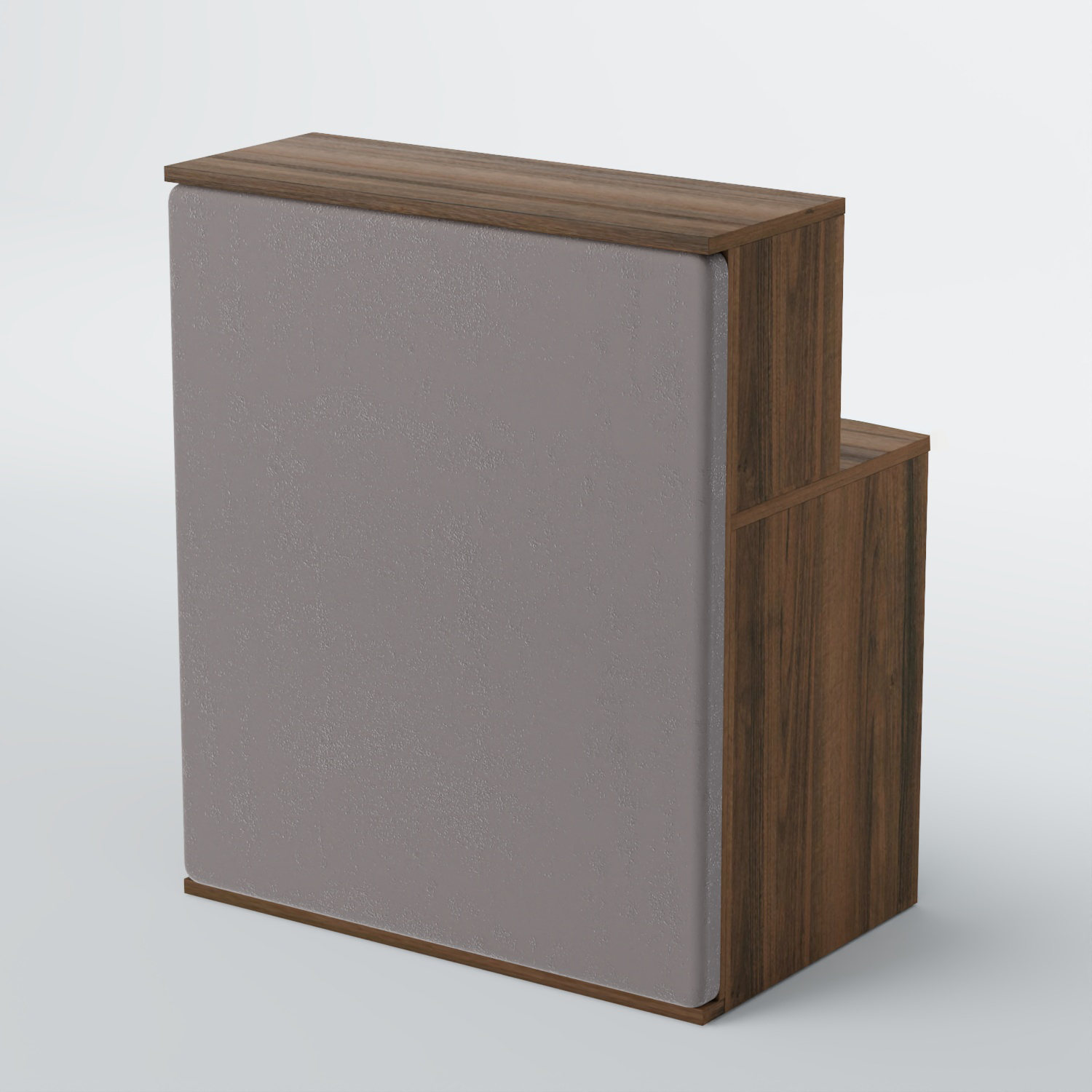 Ресепшен БАРХАТ СЕРЫЙ ПЕРЛАМУТР №1 (ровная поверхность) Орех + Велюр 16 Elephant