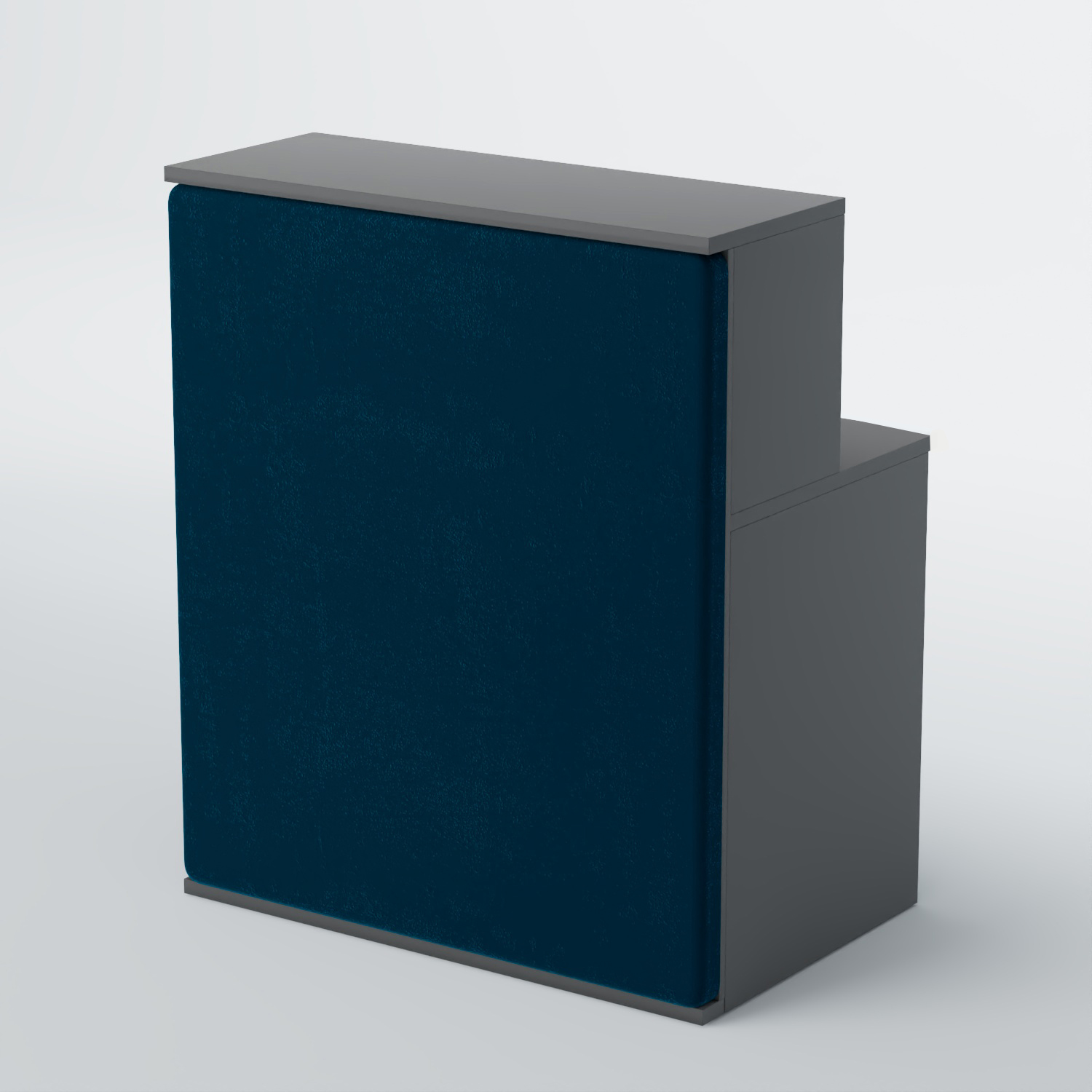 Ресепшен БАРХАТ СЕРЫЙ ПЕРЛАМУТР №1 (ровная поверхность) Темно-серый + 11 Blue