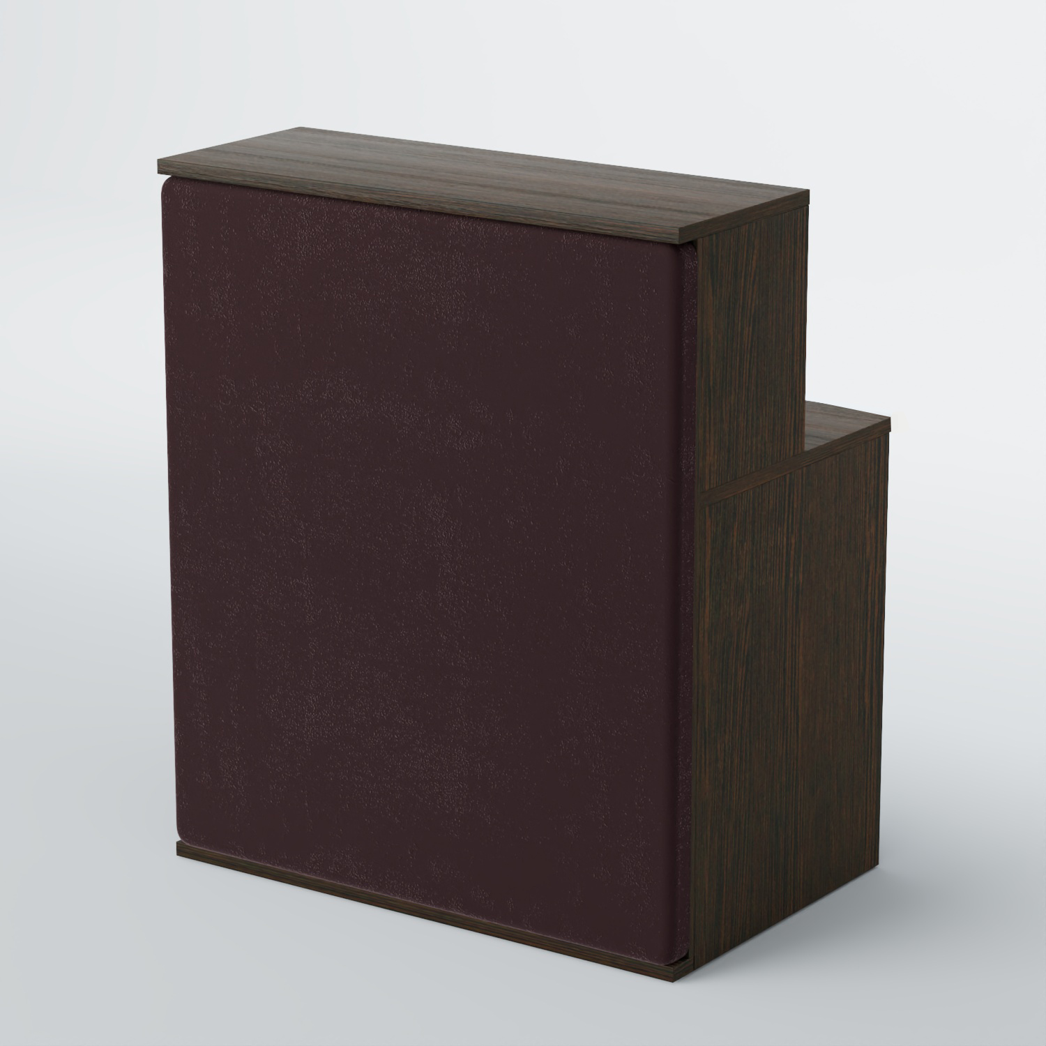 Ресепшен БАРХАТ СЕРЫЙ ПЕРЛАМУТР №1 (ровная поверхность) Дуб Венге + 17 Elephant