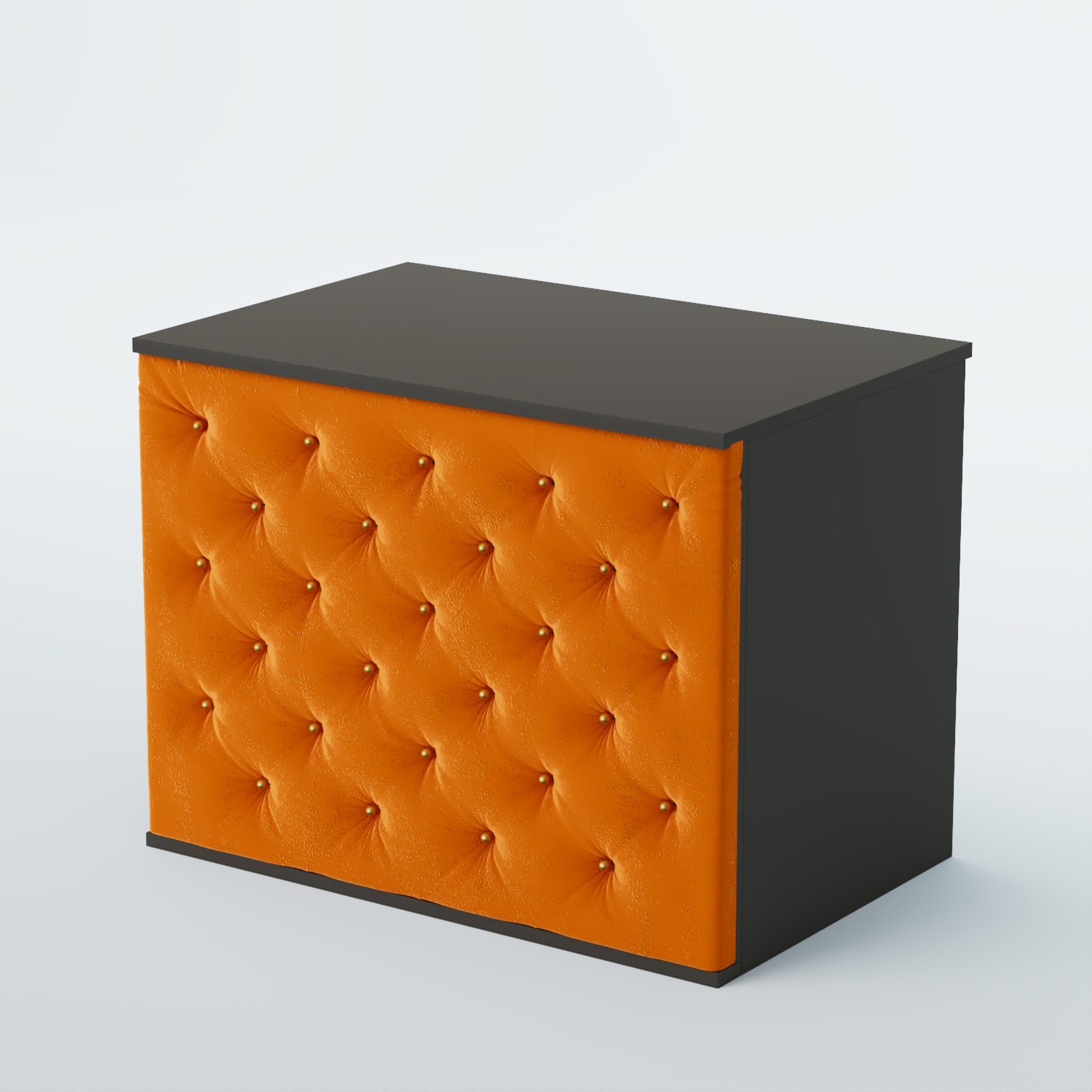 Ресепшен - стол БАРХАТ СЕРЫЙ ПЕРЛАМУТР №3 (карета золото) Черный + 08 Mustard