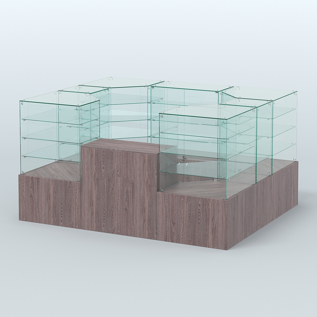 Павильон ИСТРА в центр зала №1а (закрытый) (4, 94 кв.м) Ясень Анкор темный