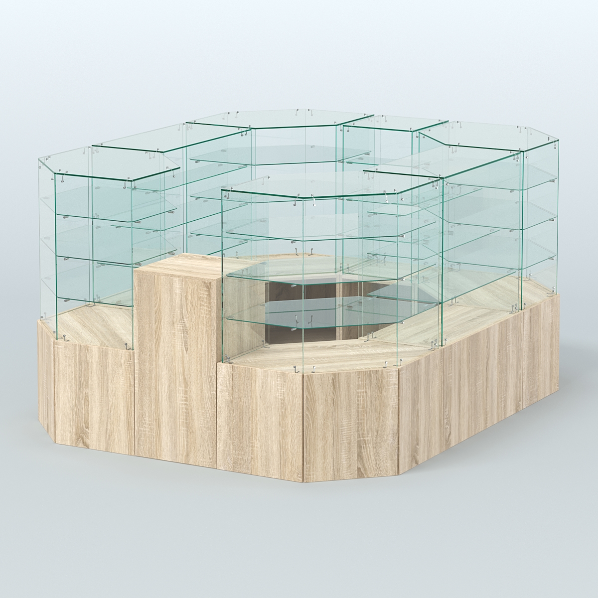 Павильон ИСТРА в центр зала №2 (открытый) (4, 94 кв.м) Дуб сонома