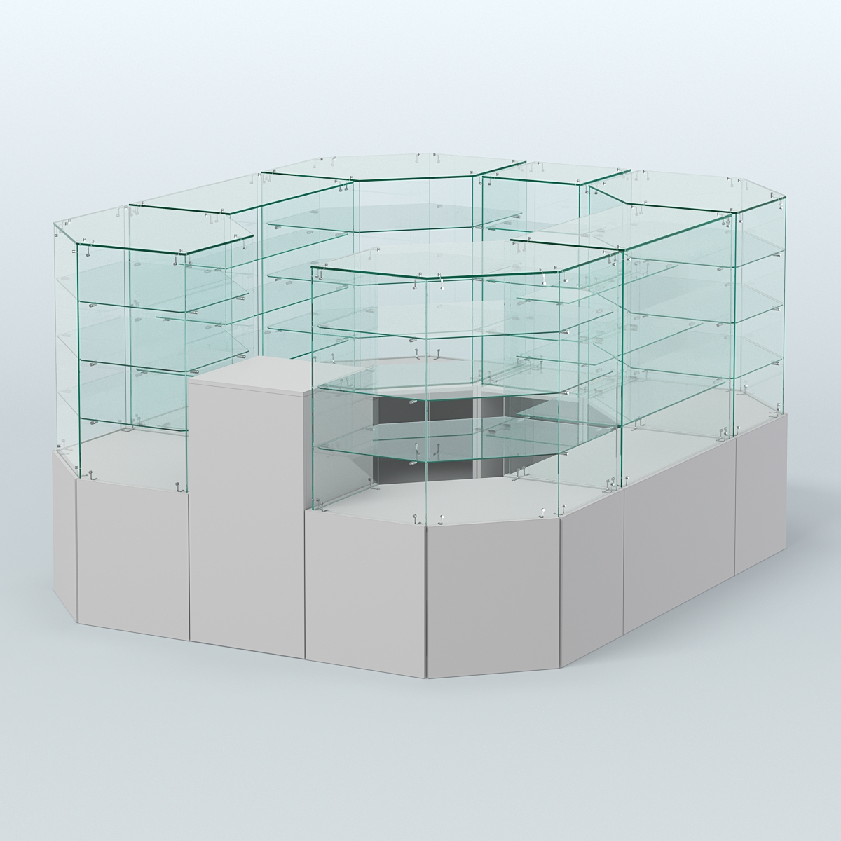 Павильон ИСТРА в центр зала №2 (открытый) (4, 94 кв.м) Серый