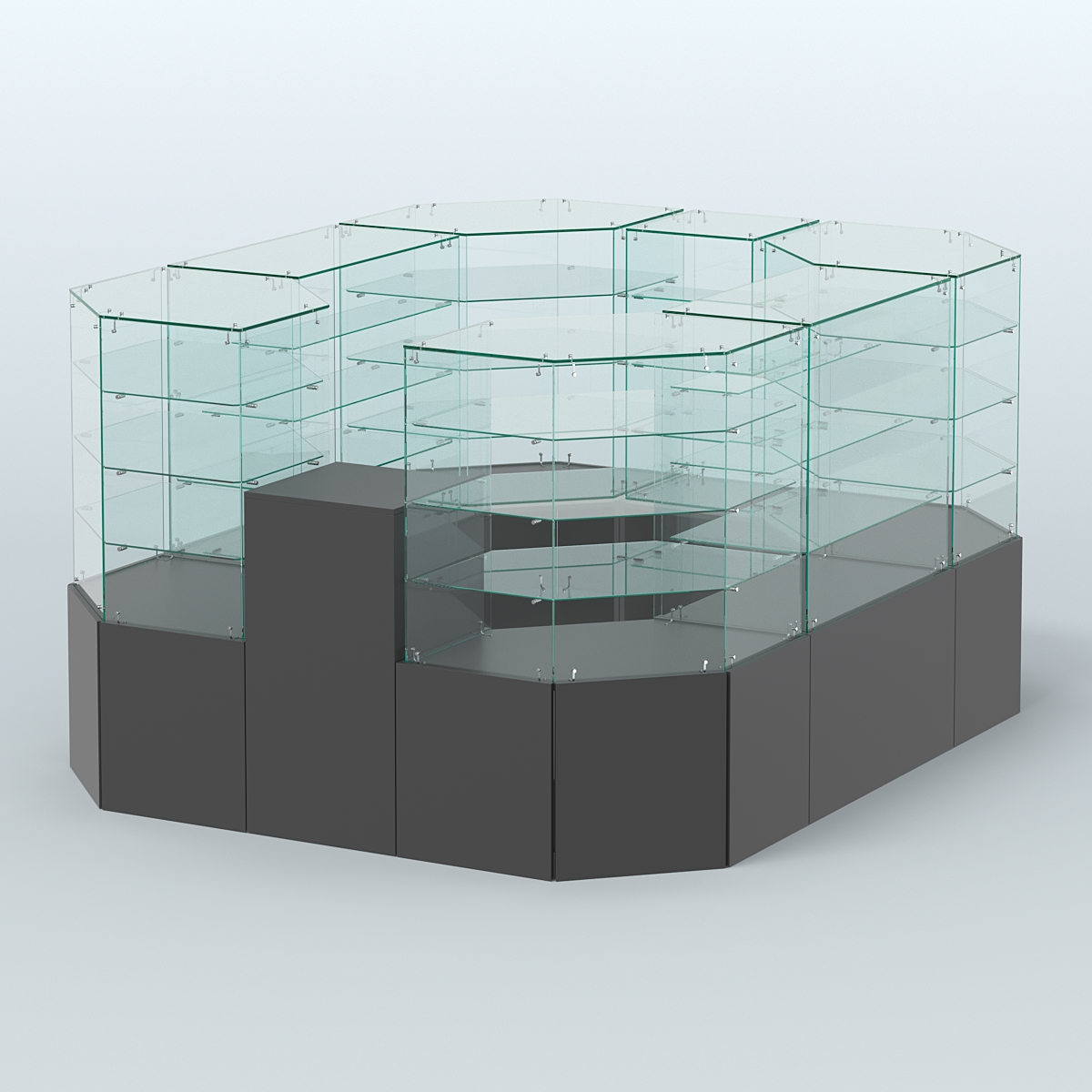 Павильон ИСТРА в центр зала №2 (открытый) (4, 94 кв.м) Черный