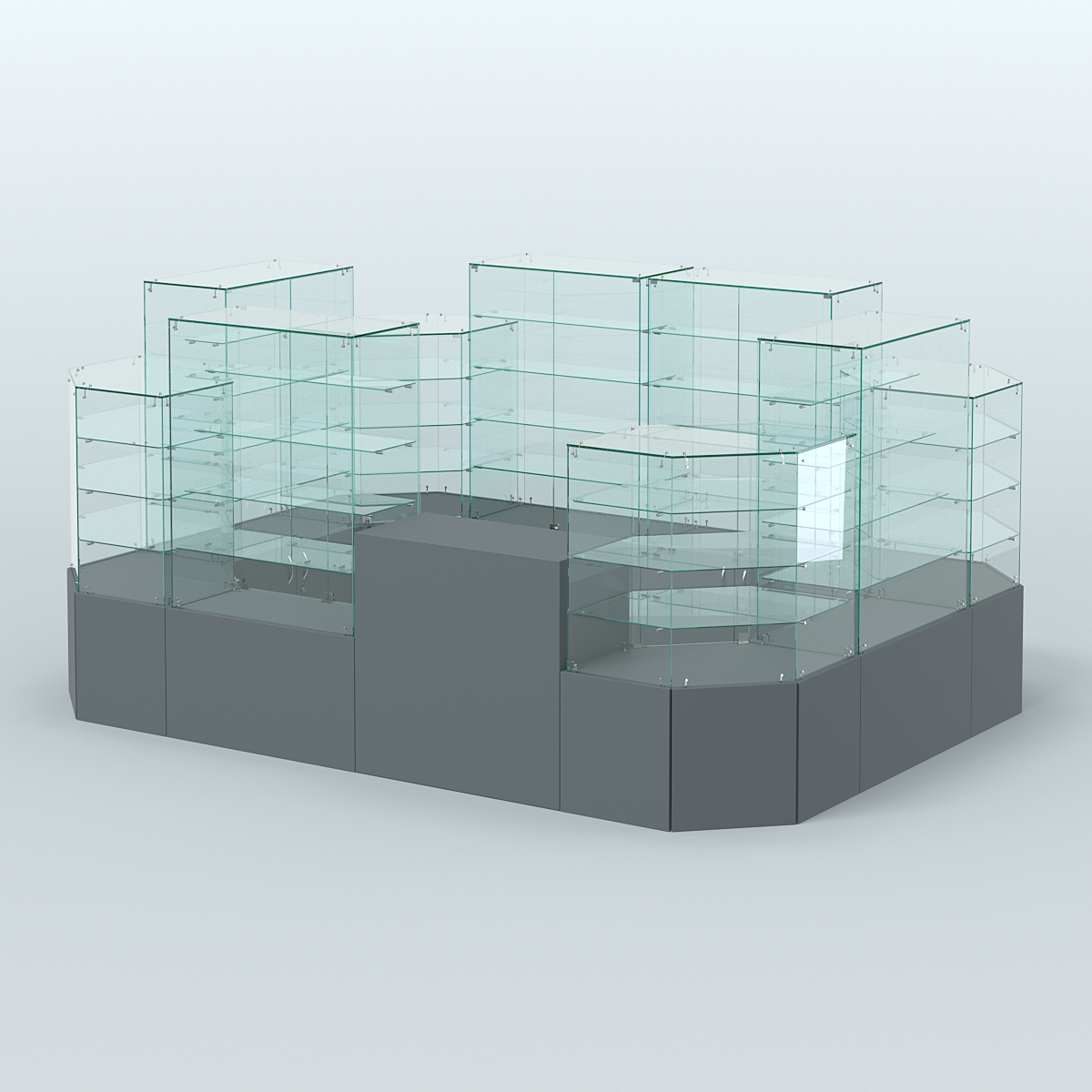 Павильон ИСТРА в центр зала №3а (закрытый) (8, 26 кв.м) Темно-Серый