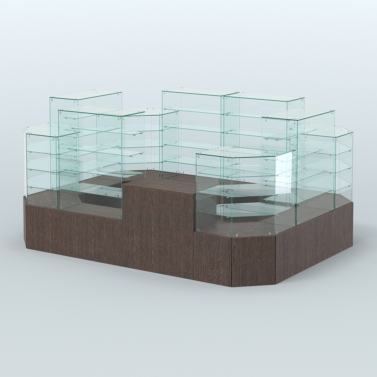 Павильон ИСТРА в центр зала №3 (открытый) (8, 26 кв.м) Дуб Венге