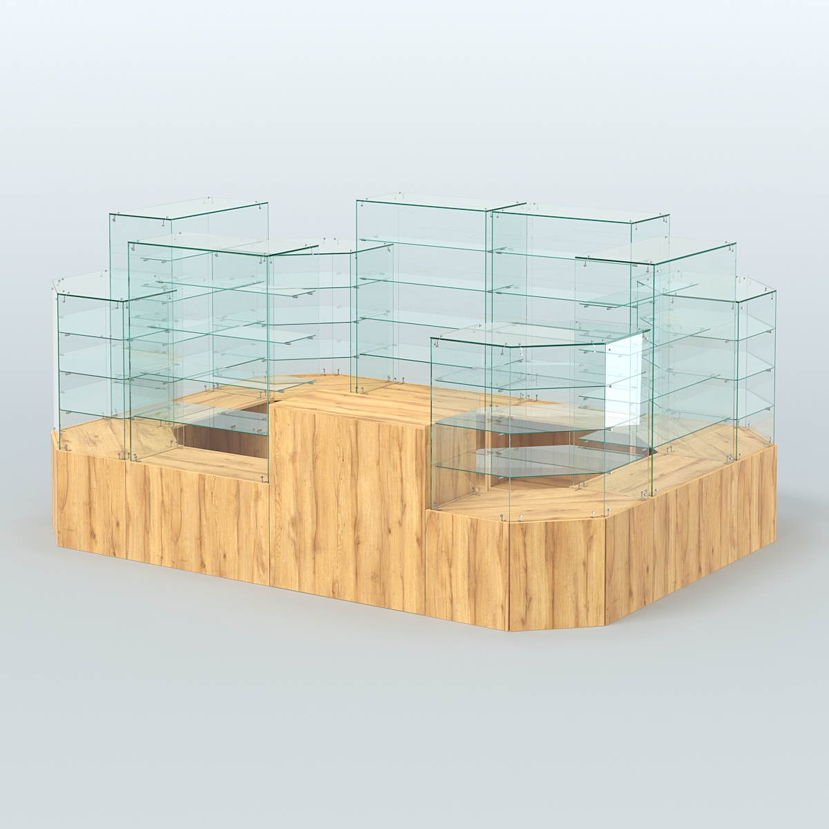 Павильон ИСТРА в центр зала №3 (открытый) (8, 26 кв.м) Дуб Золотистый