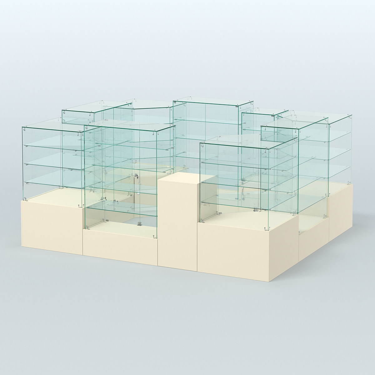 Павильон ИСТРА в центр зала №4а (закрытый) (7, 15 кв.м) Крем Вайс