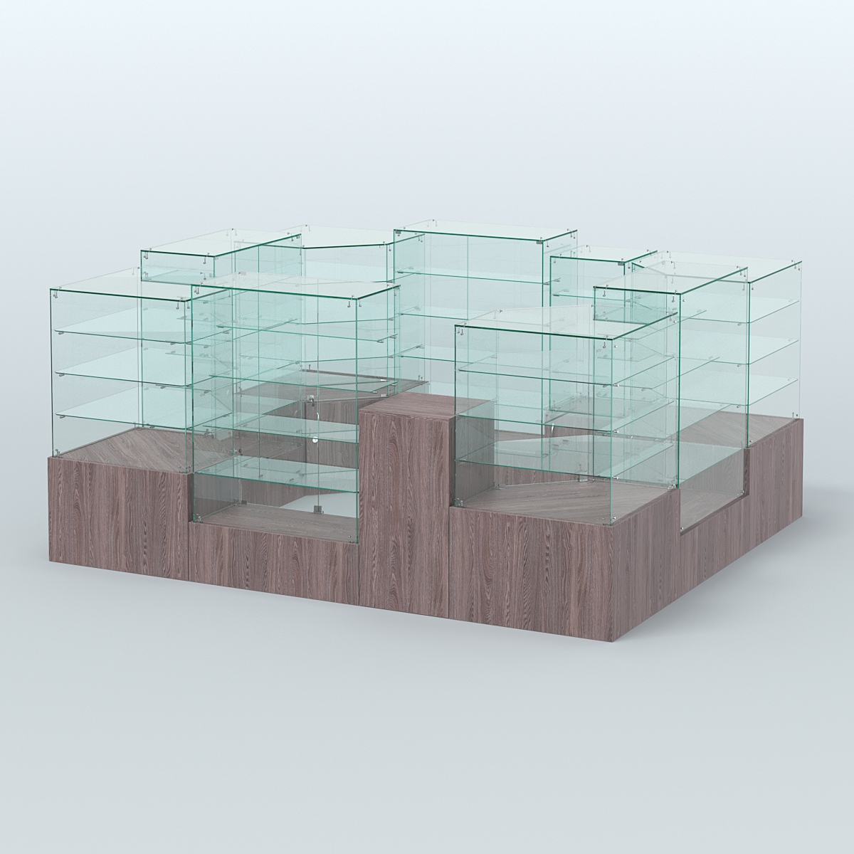 Павильон ИСТРА в центр зала №4а (закрытый) (7, 15 кв.м) Ясень Анкор темный