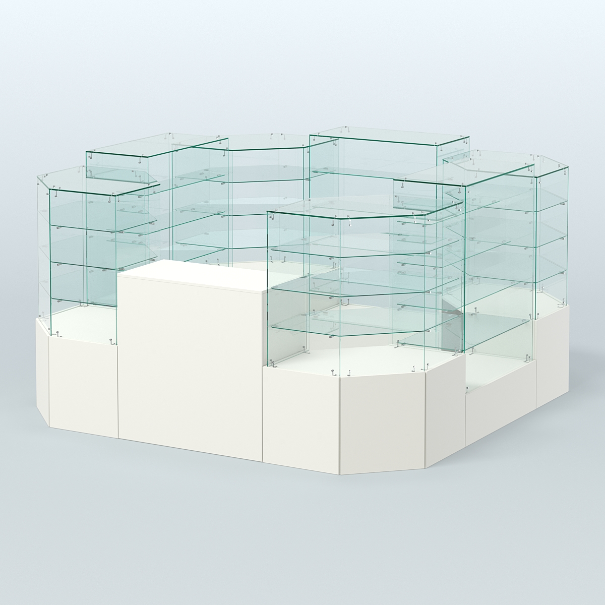 Павильон ИСТРА в центр зала №5 (открытый) (6, 05 кв.м) Белый