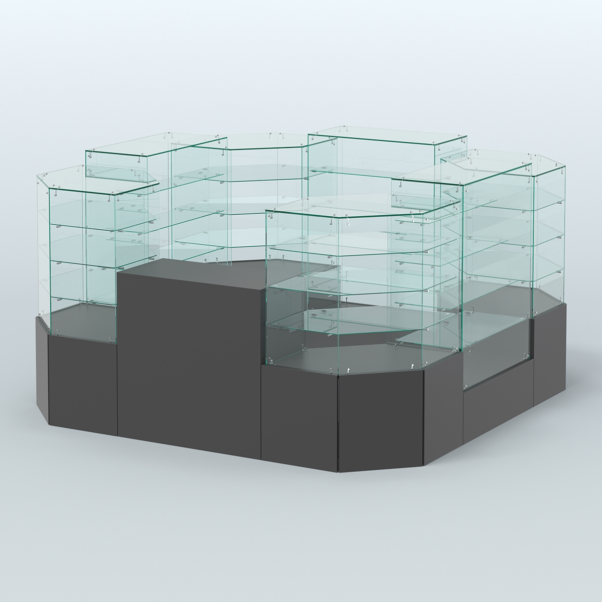 Павильон ИСТРА в центр зала №5 (открытый) (6, 05 кв.м) Черный