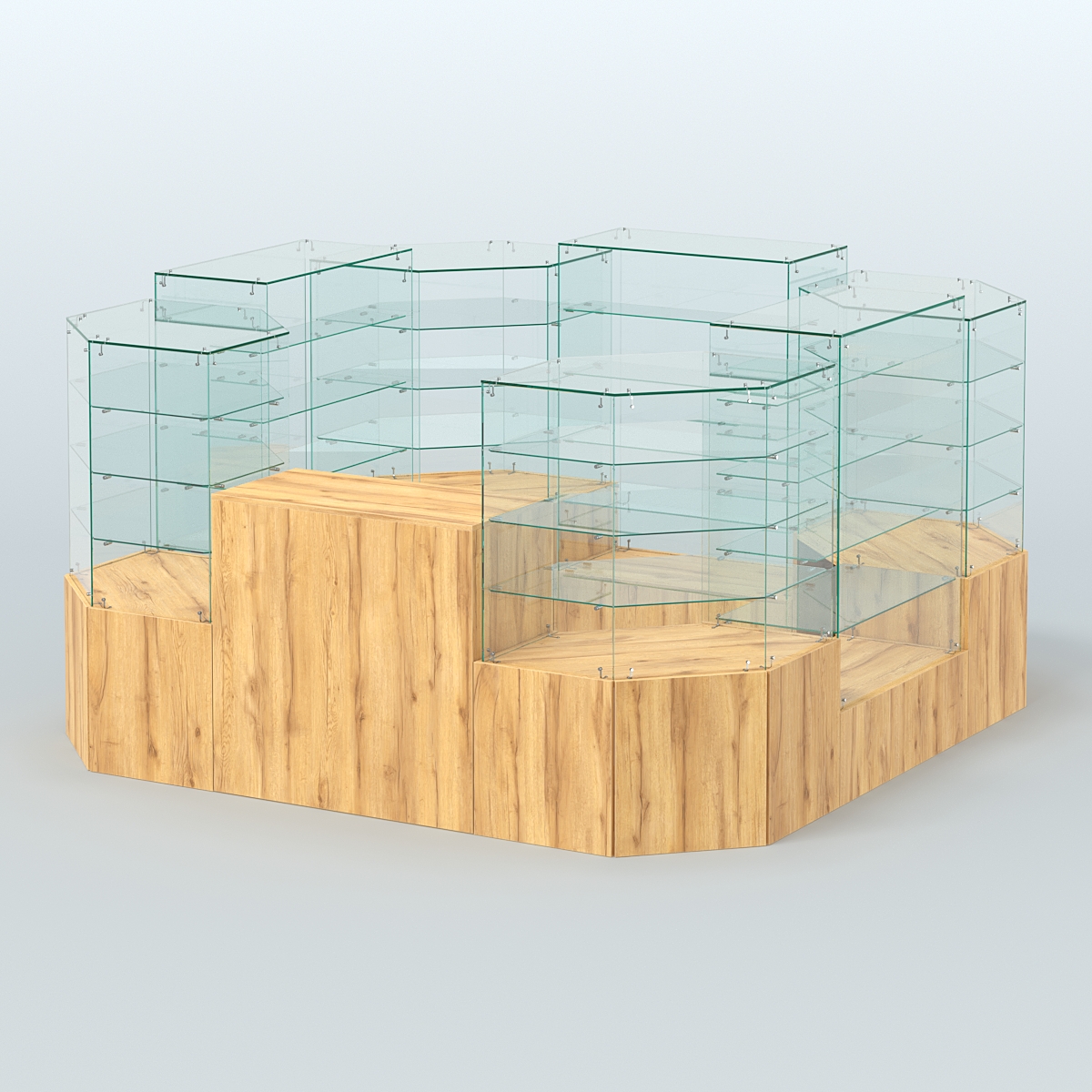 Павильон ИСТРА в центр зала №5 (открытый) (6, 05 кв.м) Дуб Золотистый