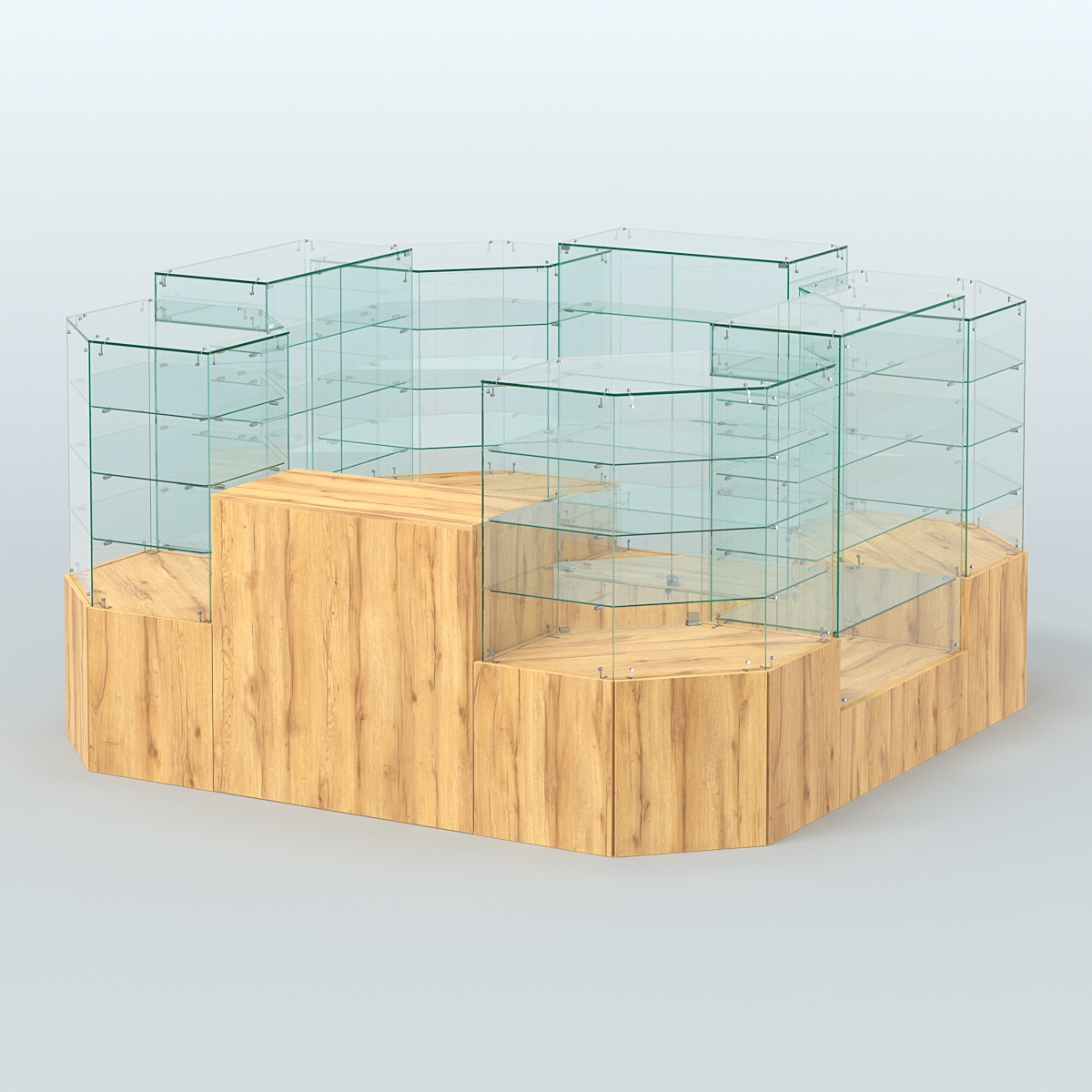 Павильон ИСТРА в центр зала №5а (закрытый) (6, 05 кв.м) Дуб Золотистый