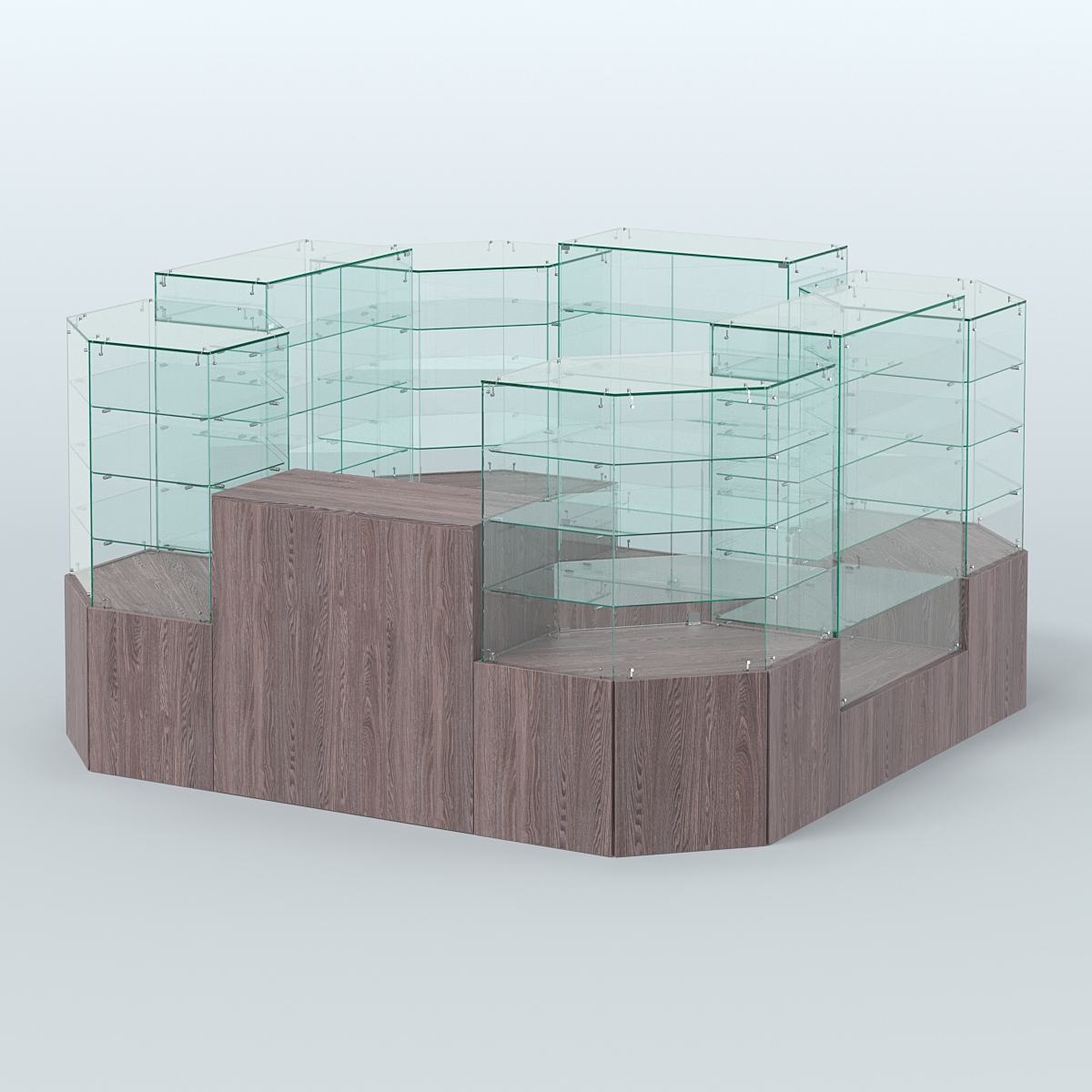 Павильон ИСТРА в центр зала №5а (закрытый) (6, 05 кв.м) Ясень Анкор темный