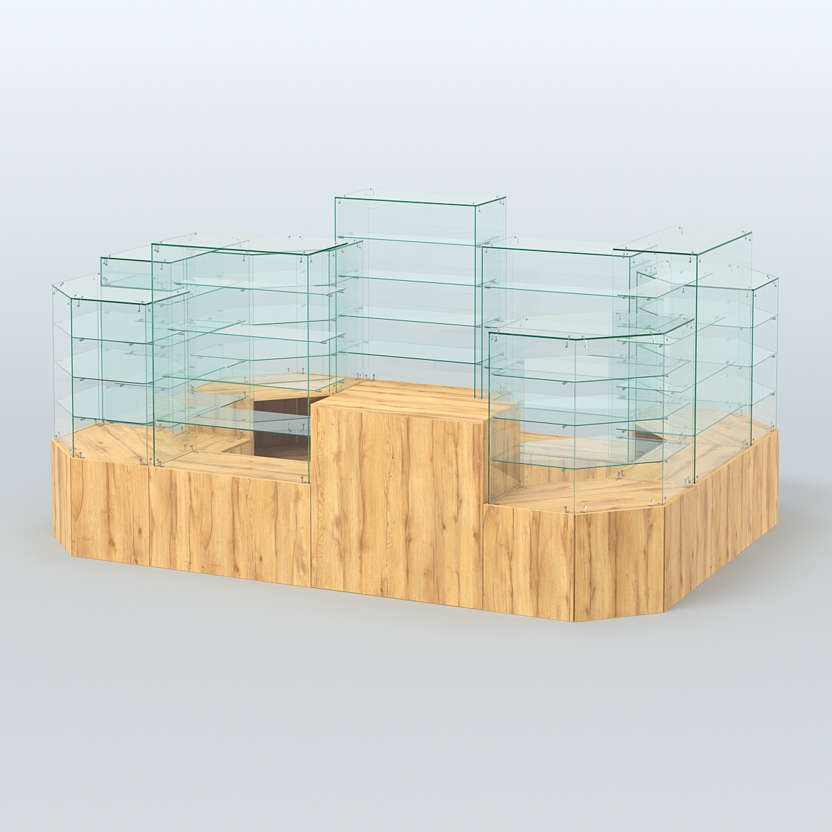 Павильон ИСТРА в центр зала №6 (открытый) (8, 26 кв.м) Дуб Золотистый