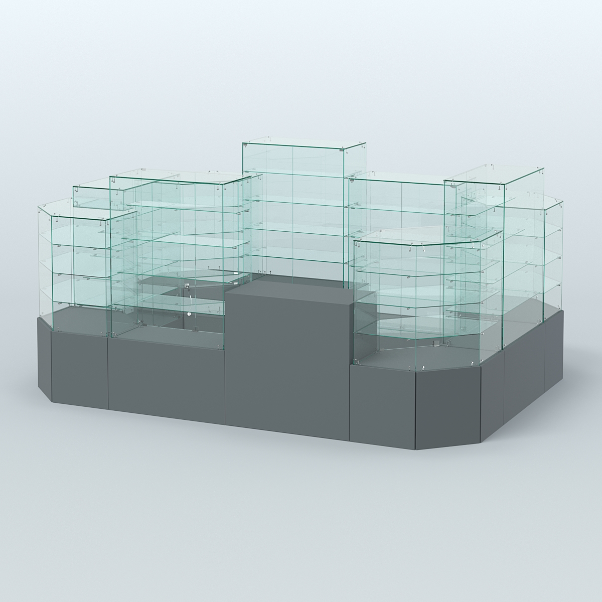 Павильон ИСТРА в центр зала №6а (закрытый) (8, 26 кв.м) Темно-Серый