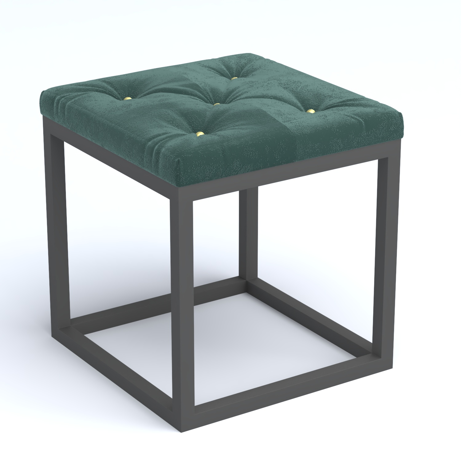 Пуфик серии ЛОФТ №1К Tiffany 10 Dk. Green