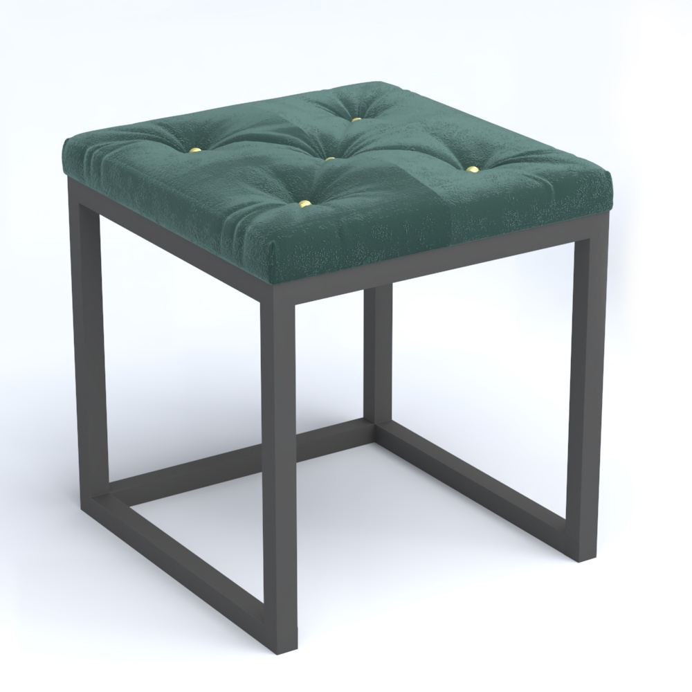 Пуфик серии ЛОФТ №2К Tiffany 10 Dk. Green