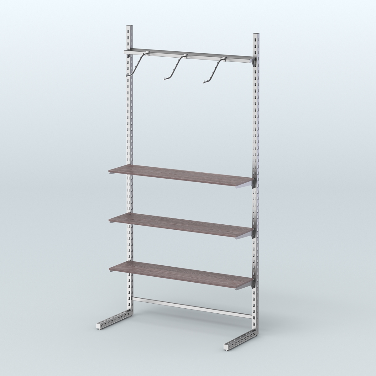 Система ЭЛЕГАНТ без ДСП №8 (1200 мм) Ясень Анкор темный