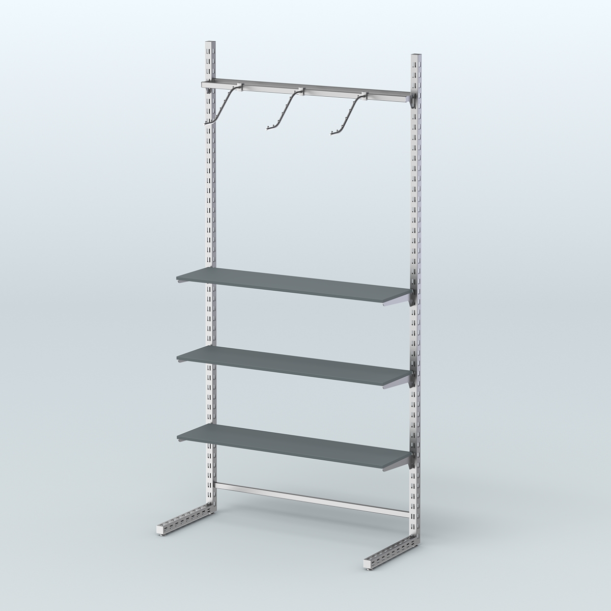 Система ЭЛЕГАНТ без ДСП №8 (1200 мм) Темно-Серый