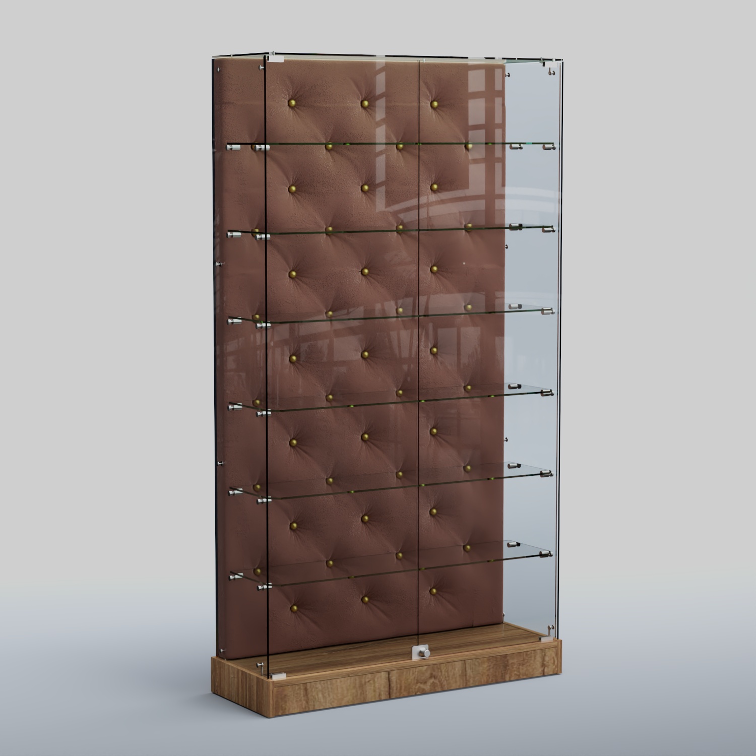 Низкая стеклянная витрина КАПИТОНЕ №9-ХП Дуб канзас+03 M