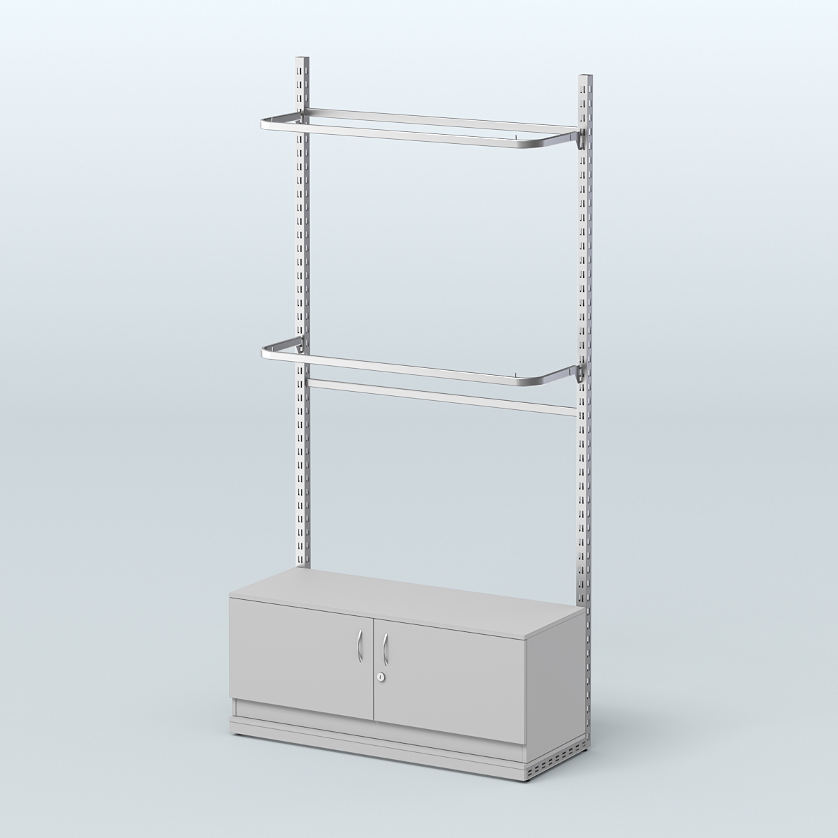 Система ЭЛЕГАНТ №2 без ДСП с тумбой T21 (1200 мм) Серый
