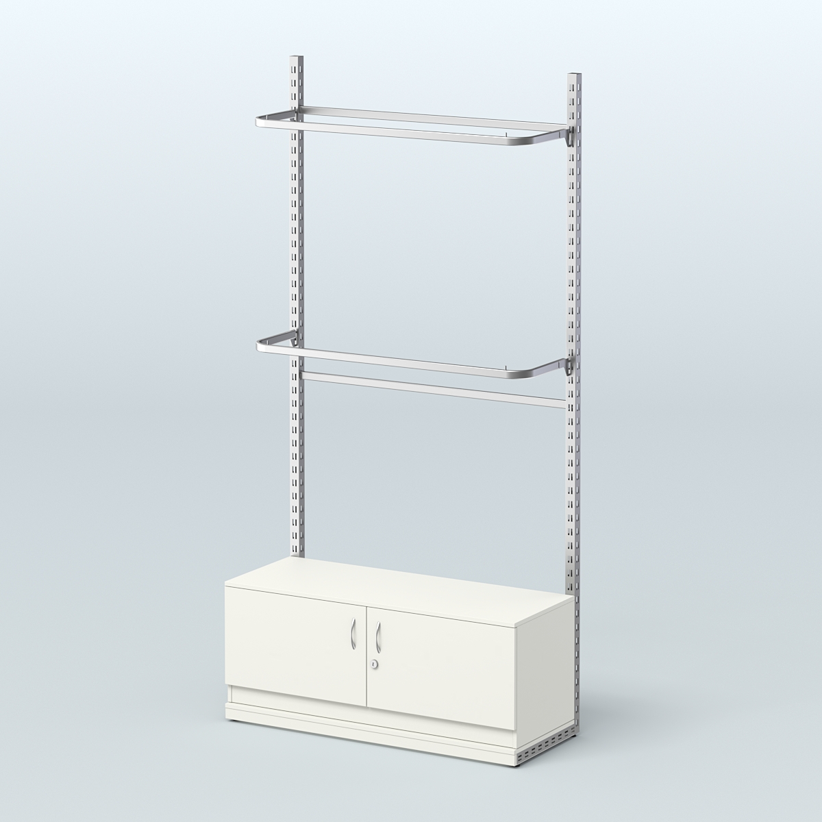 Система ЭЛЕГАНТ №2 без ДСП с тумбой T21 (1200 мм) Белый
