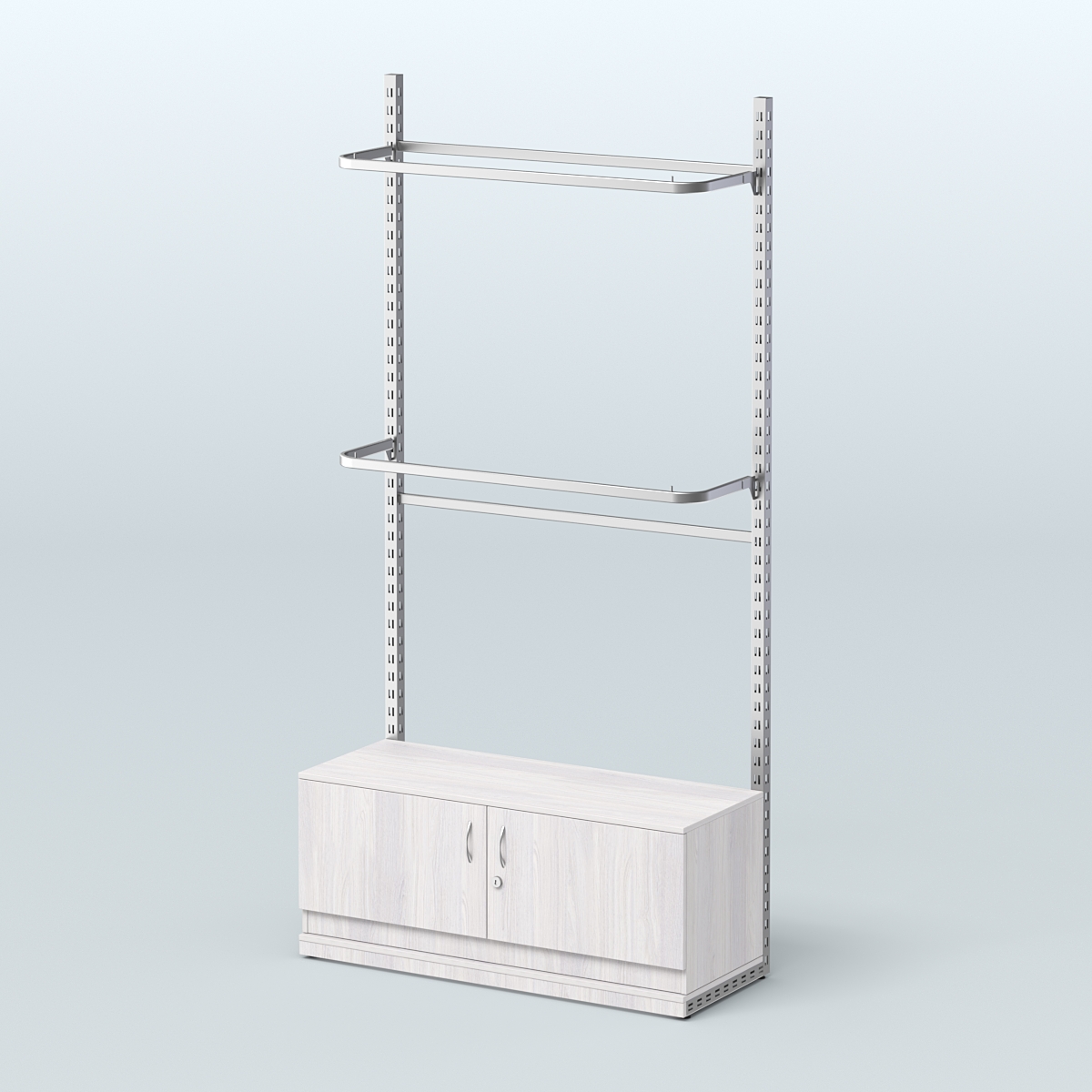 Система ЭЛЕГАНТ №2 без ДСП с тумбой T21 (1200 мм) Ясень Анкор светлый