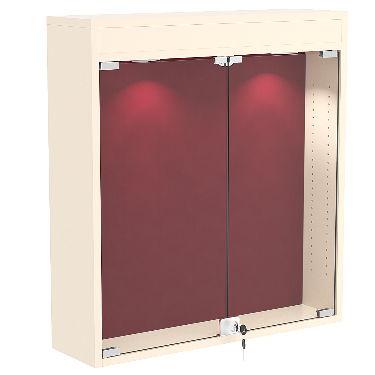 Витрина настенная БАРОН для медалей №1-3А  Крем Вайс + 07 Red